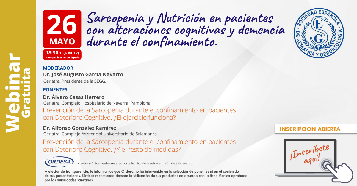 <p>Sarcopenia y nutrición en pacientes con alteraciones cognitivas y demencia durante el conf